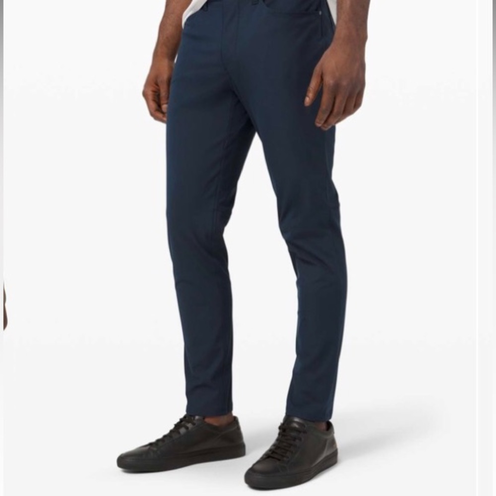 Size 31” Lululemon ABC Pant Slim *Warpstreme 34” True Navy